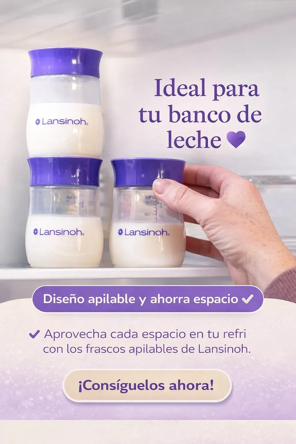 Lansinoh Botellas de extractor de leche materna, 4 unidades, foto 2